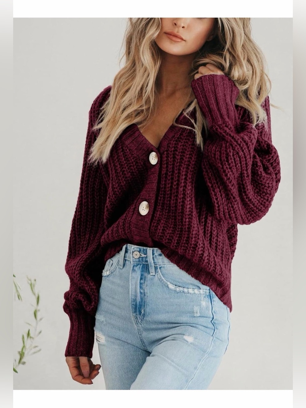 🆕Cozy Chunky Knit Button-Front Cardigan Sweater